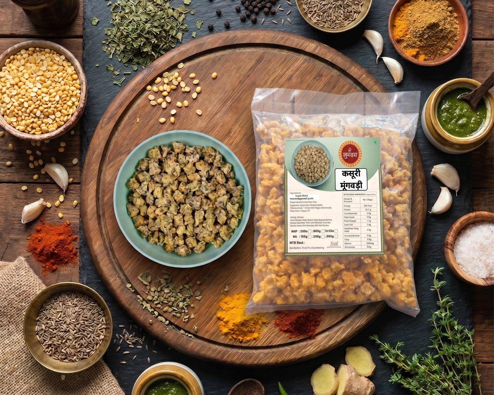 Kasuri Methi Protein Moongwadi – Authentic Homemade Methi Moong Dal Wadi(200Gm)