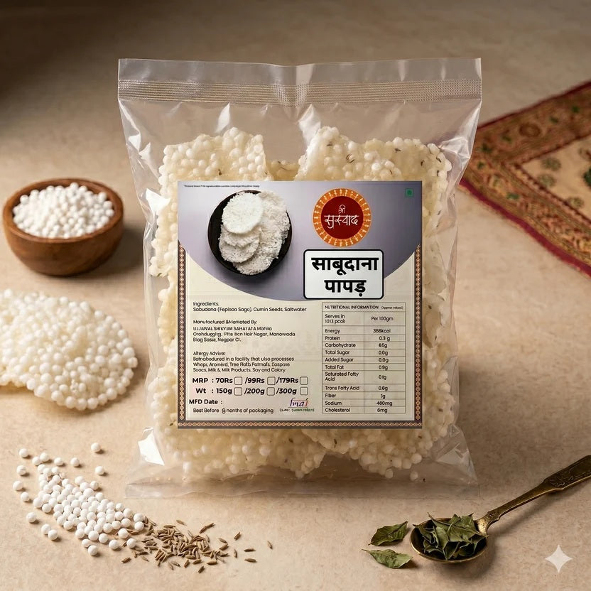 Sample 5-in-1 Upvas Papad Combo( Plus 1  Product free)