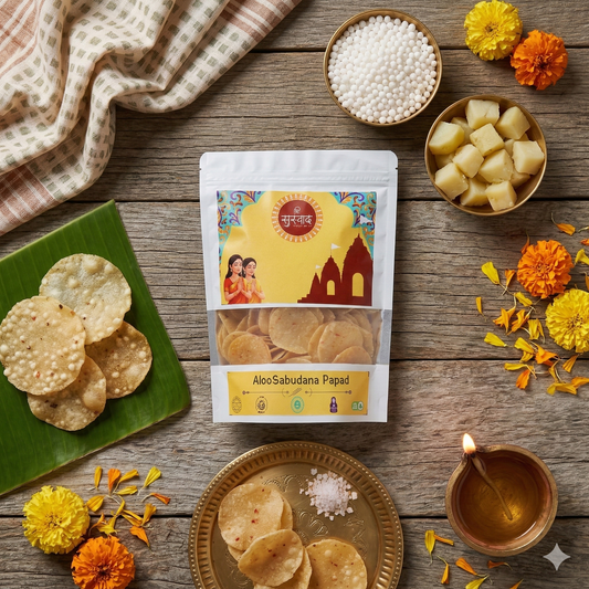 Aloo Sabudana Papad – Vrat / Upvas Friendly Fasting Papad