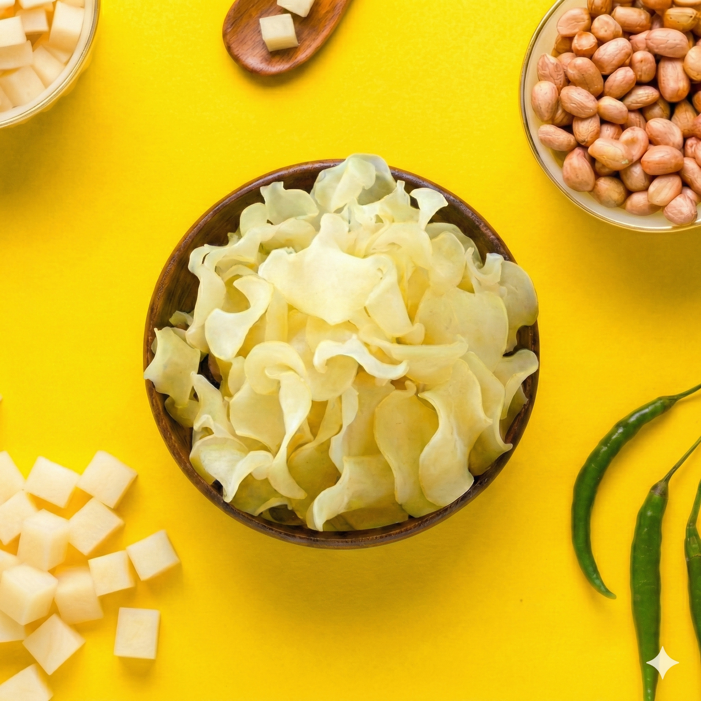 Sun-Dried Aloo Chips – Traditional Homemade Sun Dried Potato Chips