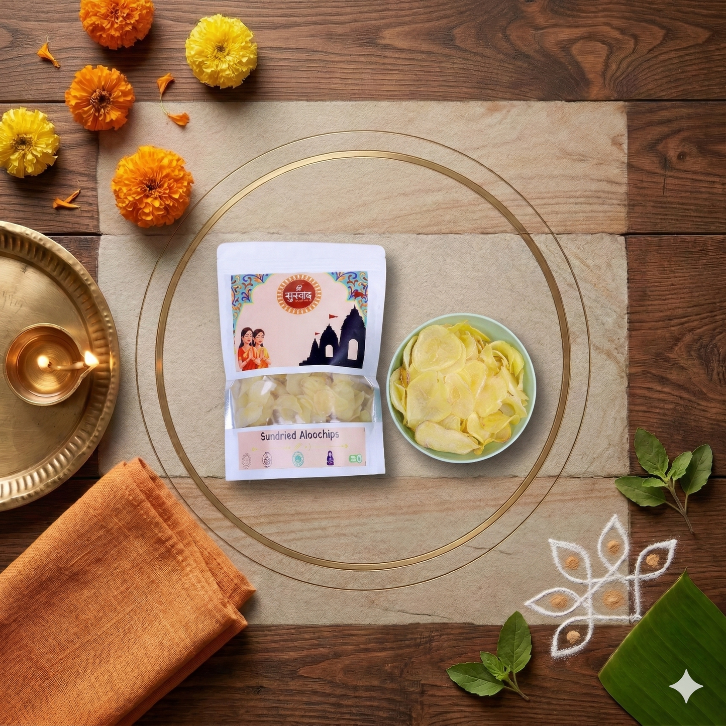 Sun-Dried Aloo Chips – Traditional Homemade Sun Dried Potato Chips