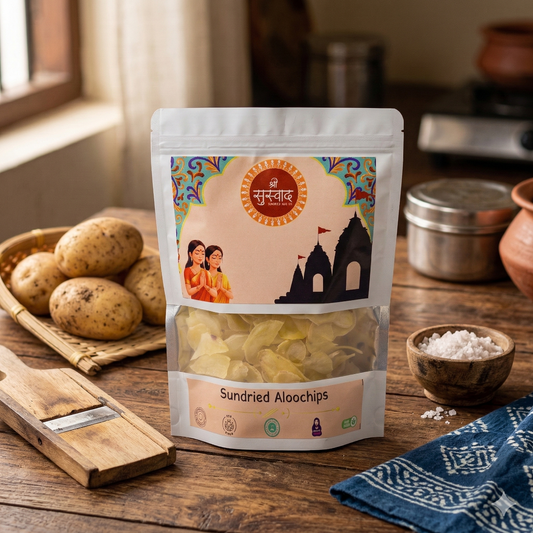 Sun-Dried Aloo Chips – Traditional Homemade Sun Dried Potato Chips