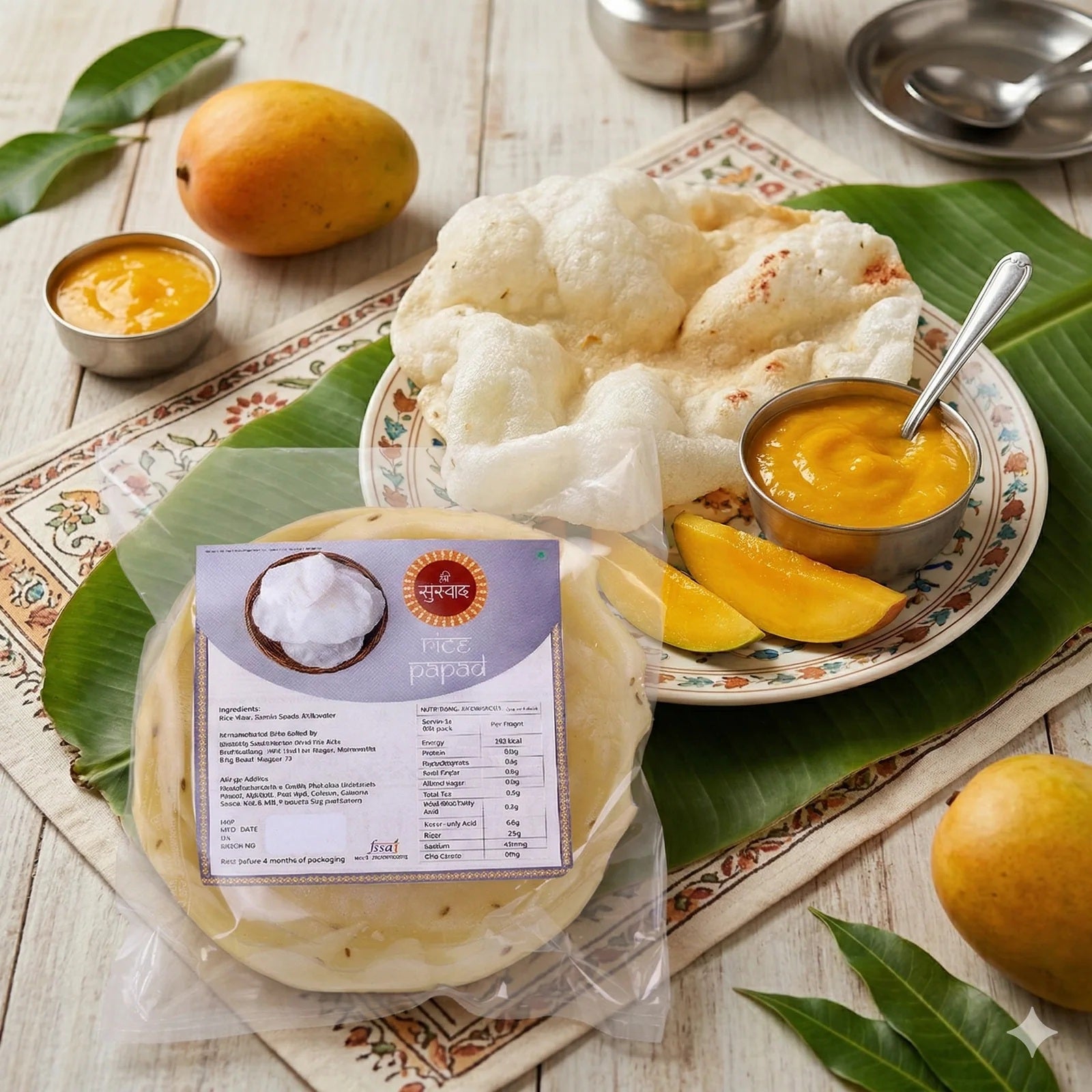 Steamed Rice Papad – Traditional Homemade Rice Papad (Steam)