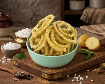 Green Chilli Aloo Sabudana Chakli
