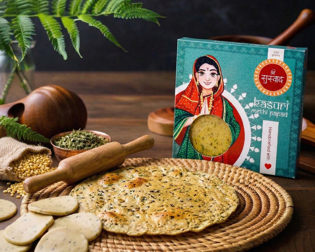 Kasuri Methi Protein Papad – Authentic Homemade Kasuri Methi Papad