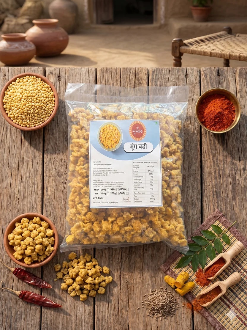 Protein Moongwadi – Authentic Homemade Moong Dal Wadi
