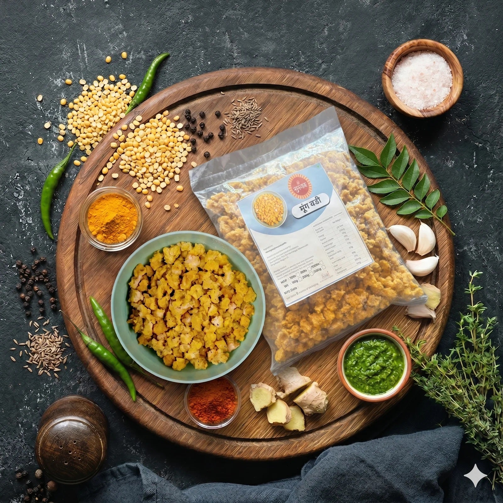Protein Moongwadi – Authentic Homemade Moong Dal Wadi