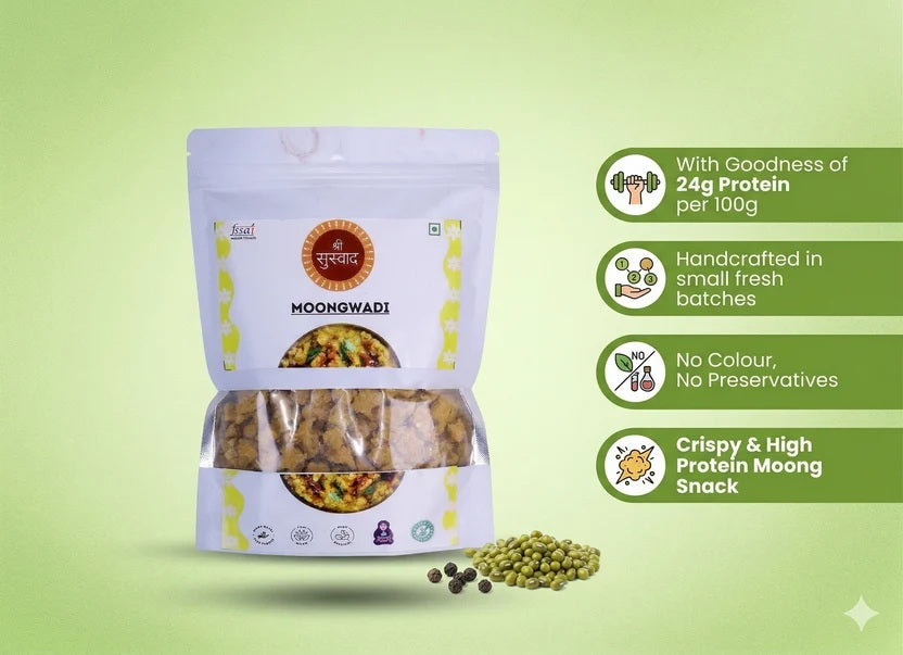 Protein Moongwadi – Authentic Homemade Moong Dal Wadi